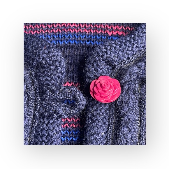 Vintage: Vitabella ❤︎ Nordic Specialty Rose Buttons Wool Cardigan Sweater ❤︎ S - Picture 5 of 16